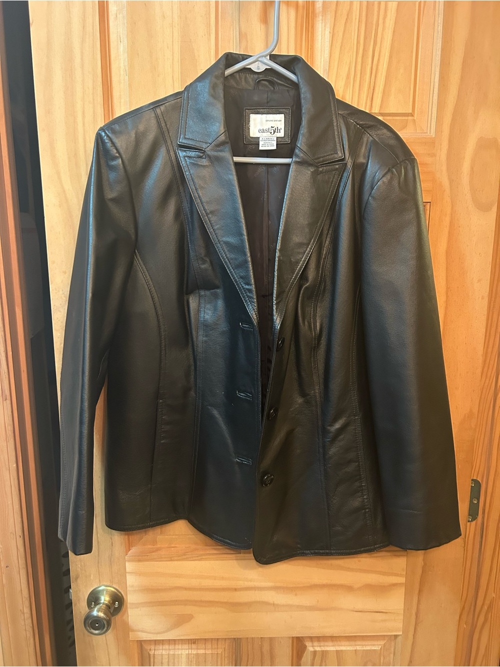 East5th Women's Genuine Leather Jacket X-Large/Extra Grande Black EUC